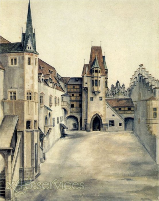 Albrecht Duerer - Hof des ehemaligen Schlosses in Innsbruck - Couryard of the Former Castle in Innsbruck